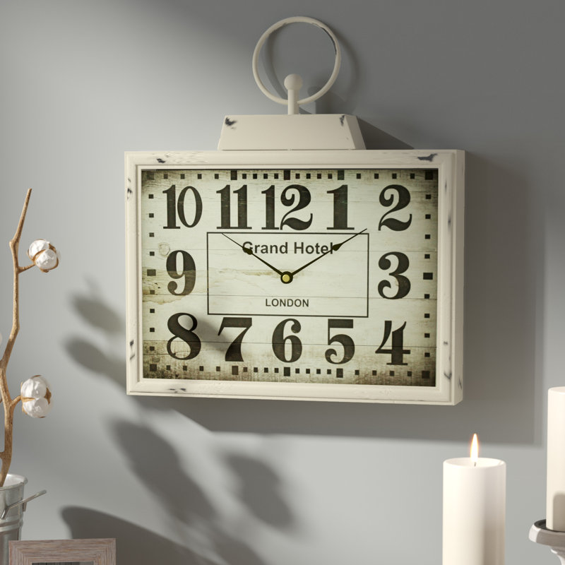 Laurel Foundry Modern Farmhouse Ellisurg Rectangular Wall Clock